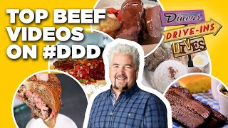 Top 20 MostInsane Beef Videos on DDD with Guy Fieri  Diners DriveIns and Dives  Food Network [upl. by Aihtnis]