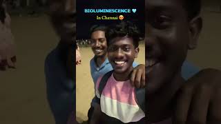 Bioluminescence in Chennai ECR beach😱🌊😍bioluminescenceshortsecrdheemasongstrendingchennai [upl. by Dnalro36]