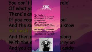 Mariah Carey  Hero Lyrics shorts [upl. by Alimrahs]