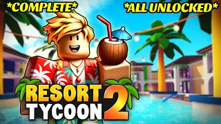 I FINISHED TROPICAL RESORT TYCOON 2 ROBLOX [upl. by Nachison417]