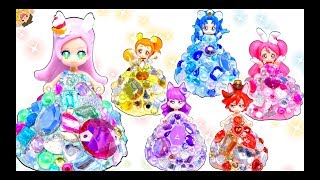 プリキュアアラモード❤キラキラドレスでプリンセスに変身♪ねんどの手作り衣装に着せ替えショー⭐キュアマカロン、キュアショコラがスイーツの家でパーティー♪カップルできるかな？ [upl. by Claiborne]