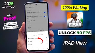 Unlock ✅90FPS amp iPad View in BGMI 2025 NEW Method [upl. by Eerual]