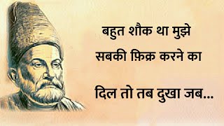 Mirza ghalib shayari  बहुत शौक था सबकी फ़िक्र करने का  Ghalib ki shayari in hindi  मिर्ज़ा ग़ालिब [upl. by Nilpik613]