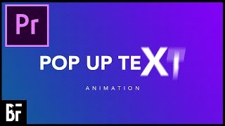 Pop Up Text Animation  Premiere Pro [upl. by Scutt]