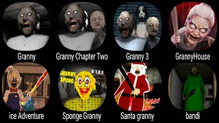 Granny Granny Chapter Two Granny 3 Granny House Ice Adventure Sponge Granny Santa GrannyBandi [upl. by Notsreik]