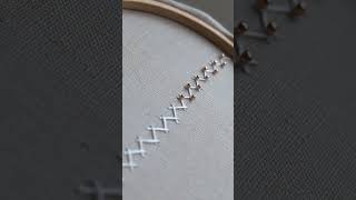 Herringbone stitch with beads [upl. by Tiffi559]