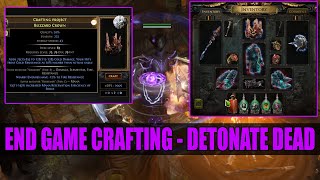 PoE 323 How to Craft End Game Detonate Dead Gear  Double Elevated Blizzard Crown [upl. by Ttirrem]