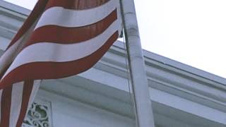 FlagDeskcom  Flag Runners find Internal Halyard Cam Cleat Flagpole James St Syracuse NY [upl. by Cazzie]