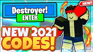 2021 DESTROYER SIMULATOR CODES FREE STRENGTH ALL NEW SECRET OP ROBLOX DESTROYER SIMULATOR CODES [upl. by Nyltiak]