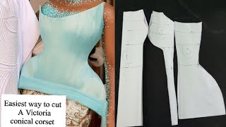 How To Draft A Conical Corset Bustier  How To Cut and Sew A Victorian Conical Corset Bustier [upl. by Naitsirhc115]