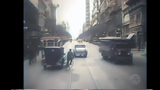 Tour guiado en Tranvía Montevideo 1929  Video sonorizado y comentado Uruguay a color [upl. by Adihsar]