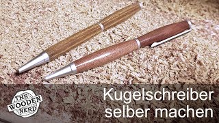 Kugelschreiber selber machen  Kugelschreiber drechseln [upl. by Onilegna]