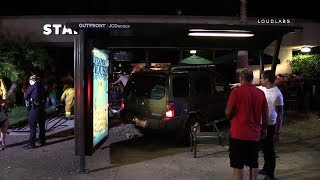 Vehicle Crash into Starbucks  North Hollywood RAW FOOTAGE [upl. by Hutchins]