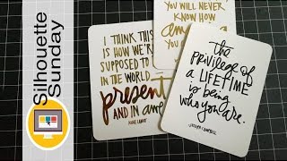 DIY Project Life Cards  Silhouette Sunday [upl. by Laehplar793]