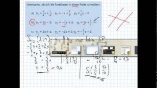 Schnittpunkte dreier Linearer Funktionen [upl. by Esialb]