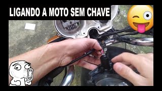 COMO LIGAR A MOTO SEM A CHAVE [upl. by Rafe770]