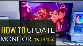 HOW to UPDATE the NEW Samsung G70A Odyssey 4K 144Hz Gaming Monitor  Latest Update [upl. by Siraval]