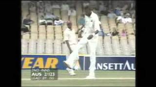 Curtly Ambrose playing soccer with Mark Waugh in a cricket match [upl. by Trutko]