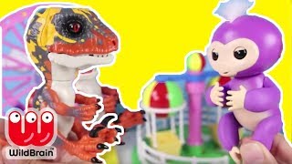 DINOSAUR FINGERLINGS open Surprise Toys with McDonalds Happy Meal [upl. by Ittocs]