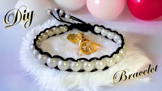 How to make Simple Bracelet with Beads  Beading tutorial  jewelry making at home [upl. by Haran]