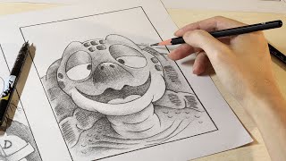 How to draw Dragon Ball Umigame step by step  sea turtle drawing  DB004 [upl. by Edijabab28]