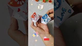 DIY paper gift box 🪄❤️ gift cover idea out of paper  easy amd simple craft diy giftbox shorts [upl. by Rofotsirk]