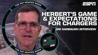 Jim Harbaugh on expectations for Chargers season Justin Herbert amp more  The Pat McAfee Show [upl. by Yeliw86]