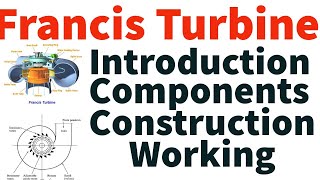 Francis turbine  फ्रांसिस टर्बाइन  Construction  Working  Reaction Turbine  Mixed flow turbine [upl. by Maynard670]