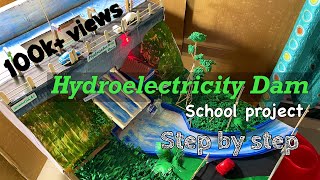 Hydroelectric Dam model science school projects hydropower greenenergy [upl. by Nester371]