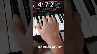 bentuk chord Bm piano belajarpiano music pianopemula voiceeffects tutorialmelodica tutorial [upl. by Arriat608]