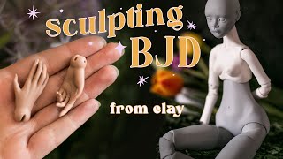 Sculpting BJD prototype from airdry clay  Full walkthrough [upl. by Gaudette276]