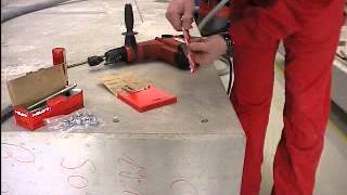 Hilti HVU capsule  HASE threaded rods Installation Video [upl. by Saqaw]