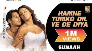 Humne Tumko Dil Ye Diya  Full Video Gunaah  Dino  Bipasha  Alkayagnik  Babu Supriyo [upl. by Deroo]