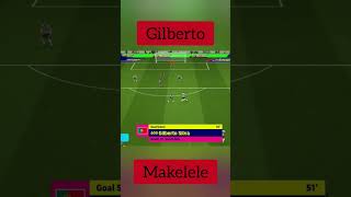 Gilberto or Makelele Long Range Goals efootball shorts [upl. by Einram]