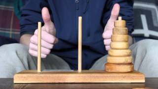 Tower of Hanoi Solution 7 rings  Fast [upl. by Jazmin]