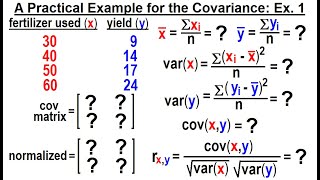 Covariance 15 of 17 A Practical Example for the Covariance Example 1 [upl. by Kcitrap]