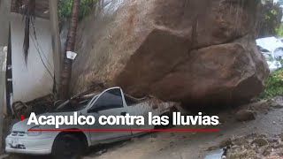 ACAPULCO SE ENFRENTA CON LAS LLUVIAS  El puerto guerrerense padece los embates de la naturaleza [upl. by Eirrehc]