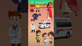 Doctor Police Fireman thif 🔥browsefeaturs animation funnycartoon funny browsefeture cartoon [upl. by Marlene]