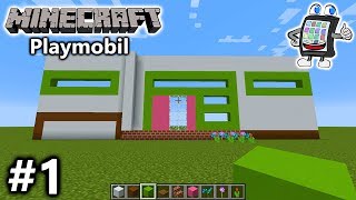 MINECRAFT LUXUSVILLA BAUEN 1 Deutsch  DIE ERSTE WAND STEHT Spiel mit mir Apps [upl. by Negriv]