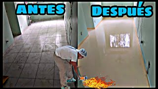 APLICANDO RESINA EPOXI EN PISO VEA EL PASO A PASO CLIENTE FELIZ 🧑‍🦳 [upl. by Annaitat]