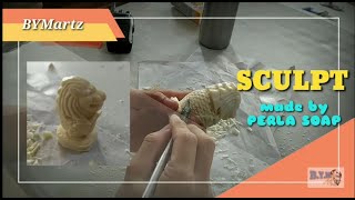 Soap Carving Merlion [upl. by Hgielah]