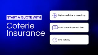 Coterie Insurance Insurance Agents Can Get Instant Small Business Insurance [upl. by Lust]