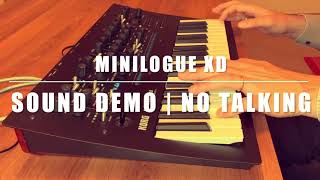 Korg Minilogue Xd  sound demo  no talking [upl. by Llerraj]