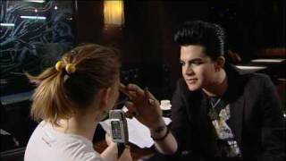 Adam Lambert gives makeup during interview part 22 [upl. by Arias]