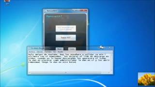 Activar windows 7 permanente removewat 2015 [upl. by Ydnyl]