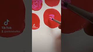 Easy Camellia flower drawing with acrylic paint 🎨🖌️💮🌸🏵️ [upl. by Jillane]