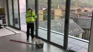 Polar  Kawneer AA3720 BiFolding Door Operation [upl. by Aihsinyt569]