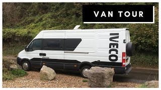 Our SelfBuild Van Tour  IVECO  Family of 5 [upl. by Brieta]