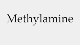 How to Pronounce Methylamine [upl. by Kanor]