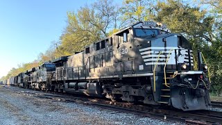 Norfolk Southern AC44C6M 4620 Leads NS 330 near Downtown Jax [upl. by Anawot604]